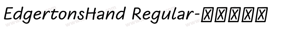 EdgertonsHand Regular字体转换